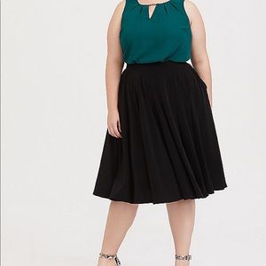 NWT black studio midi skirt